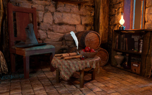 istock 3D illustration medieval fairy tale cottage 1300134685