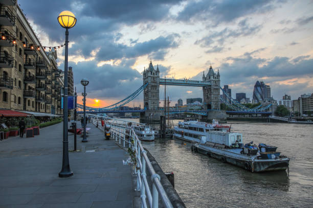 istock Tower Bridge with Thames river in London, England, UK 1300136634