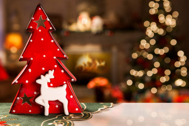 istock christmas red tree decoration. Christmas Blurry 1300136879