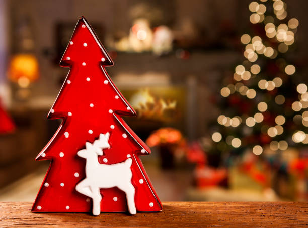istock christmas red tree decoration. Christmas Blurry 1300138277