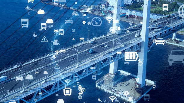 istock Transportation and technology concept. ITS (Intelligent Transport Systems). Mobility as a service. Smart logistics. 1300138455