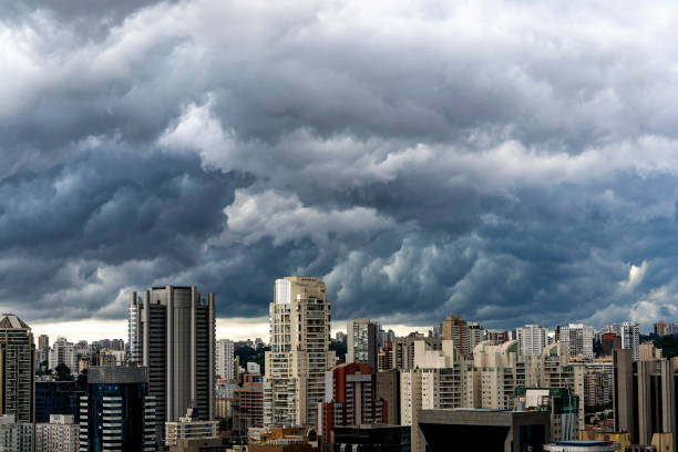 Storm in the big city. stock photo
