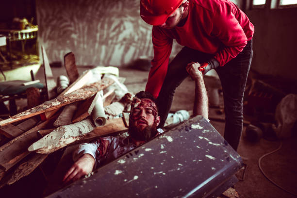 istock Emergency Worker Pulling Gravely Injured Male Buried After Earthquake 1300141297
