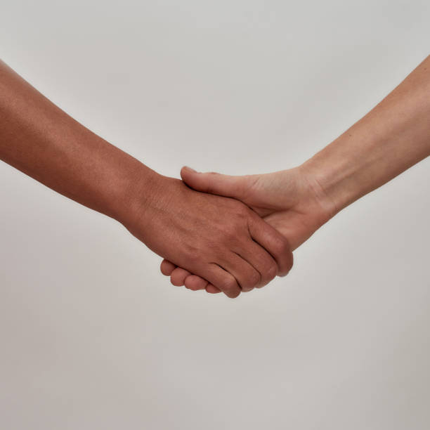istock Gesture of assistance, support isolated over light background 1300141303