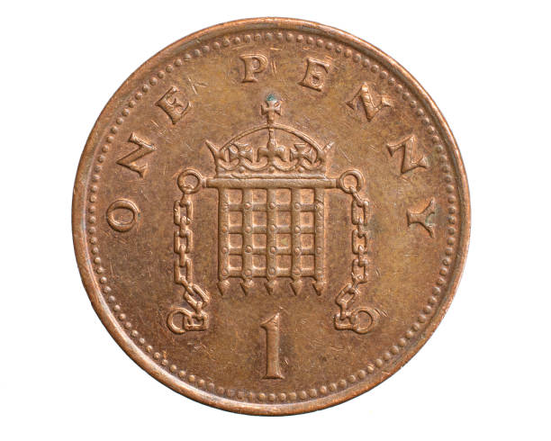 istock one penny coin isolated on white background 1300153372