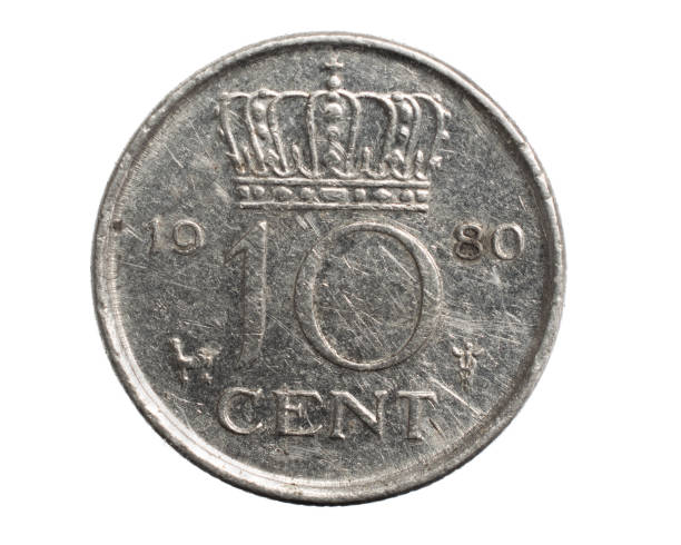 istock ten dutch cents coin isolated on white background 1300153558