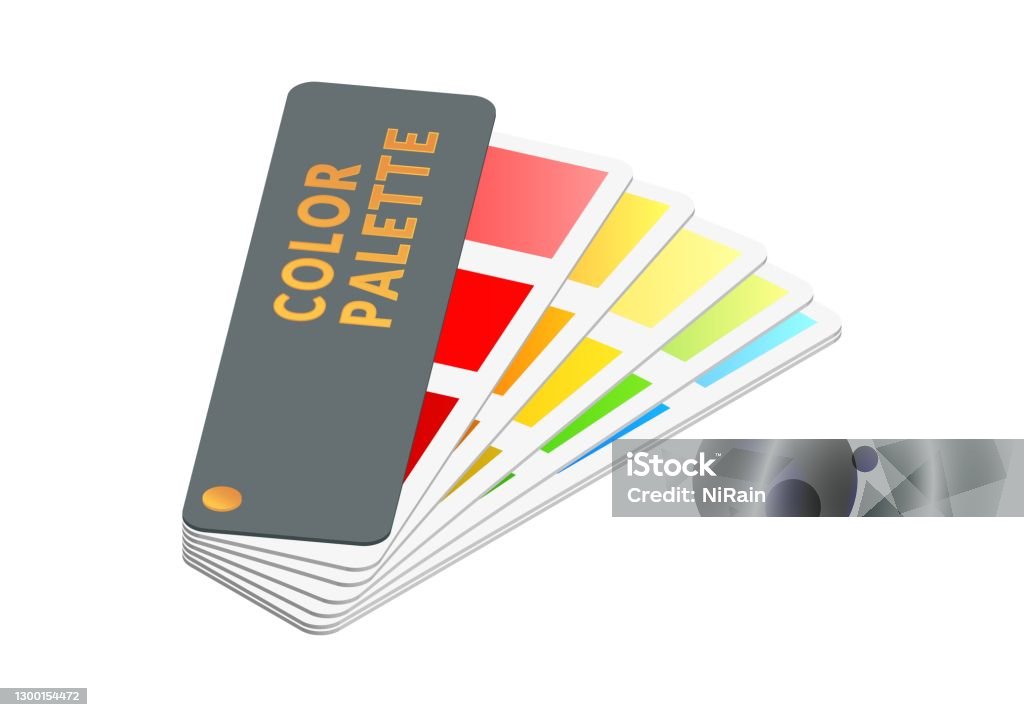 Isometric Color Guide Isometric Vector Illustration Color Guide With Palette Of Paint Samples ...