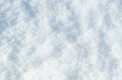 Fondo de textura fresca de nieve. Vista superior de la nieve pura natural en invierno con espacio de copia. photo