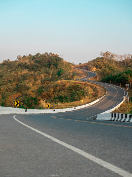 istock The Winding road and the mountain range. 1300155236
