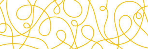 breiter abstrakter hintergrund mit geometischen doodle pasta - pasta stock-grafiken, -clipart, -cartoons und -symbole