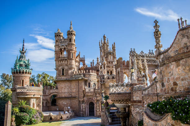 Colomares Castle and Monument to Christopher Columbus stock photo