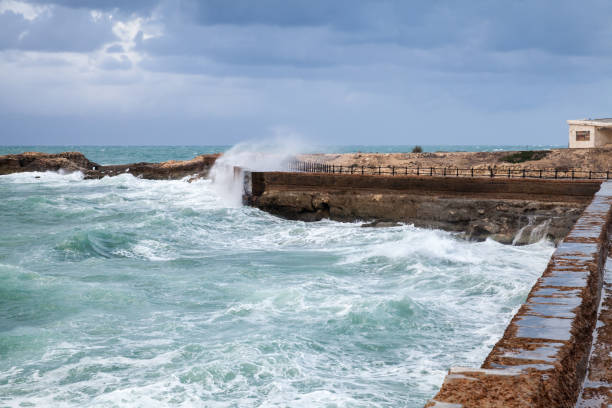 istock Alexandria, Egypt. Coastal landscape with waves 1300157814