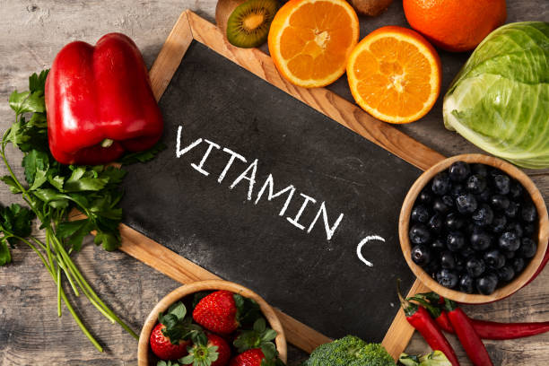istock High in vitamin C food and blackboard 1300159857