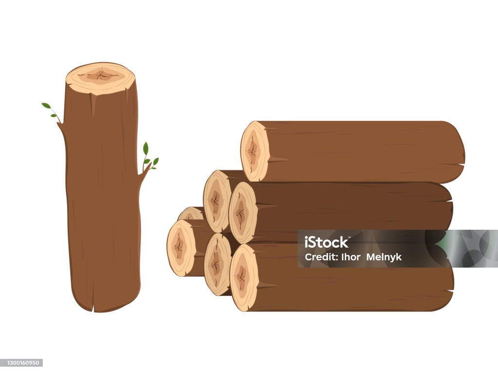 Vật Liệu Gỗ Hoạt Hình Gỗ Xẻ Củi Gốc Gỗ Thân Cây Bị Nứt Được Thiết ...