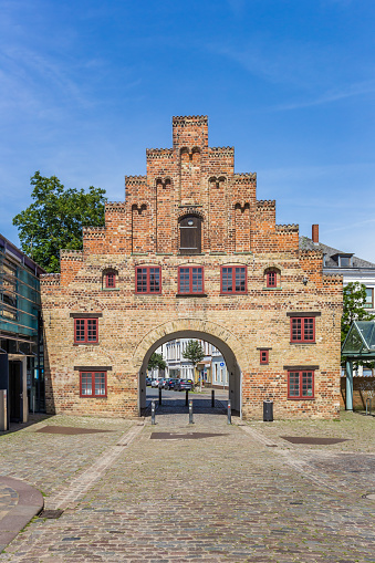 Historic city gate Nordertor in Flensburg, Germany
