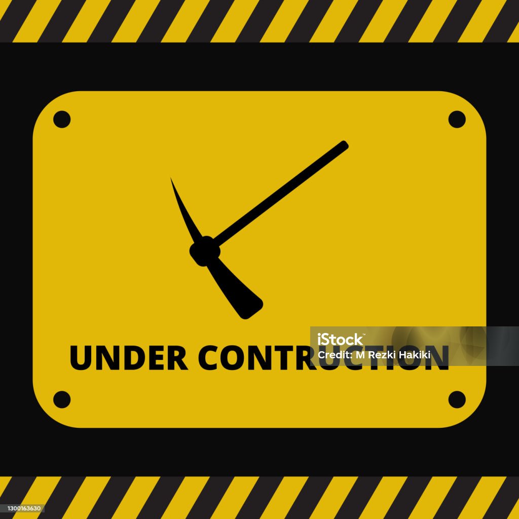 Sign Under Project Under Construction Sign Vector Illustration Stock Illustration ...