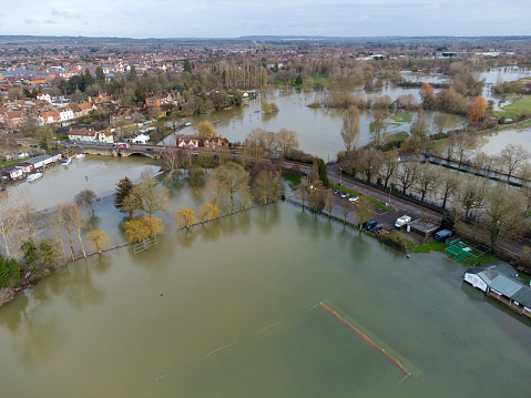 Flooding at Abingdon-on-Thames, Oxfordshire, February 2021
