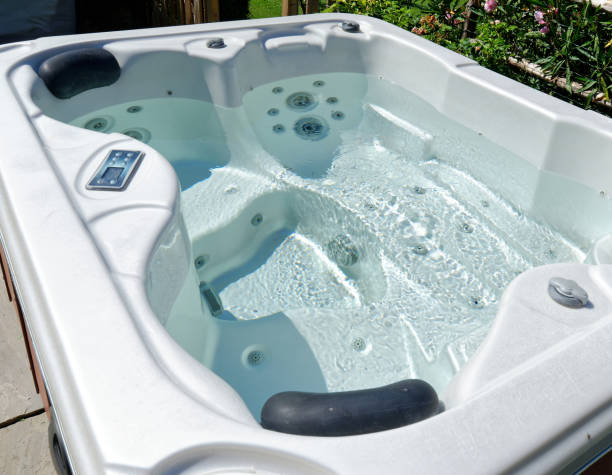 istock a Hydromassage in a garden in summer time 1300164798