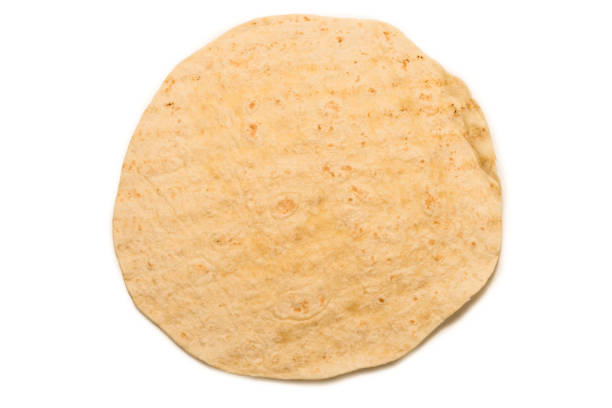 istock Grilled pitta bread isolated on white background. 1300169943