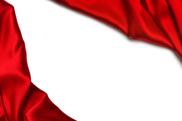 istock Red silk or satin luxury fabric texture can use as abstract background. 1300170006
