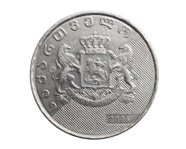 istock one Georgian lari coin isolated on white background 1300172202