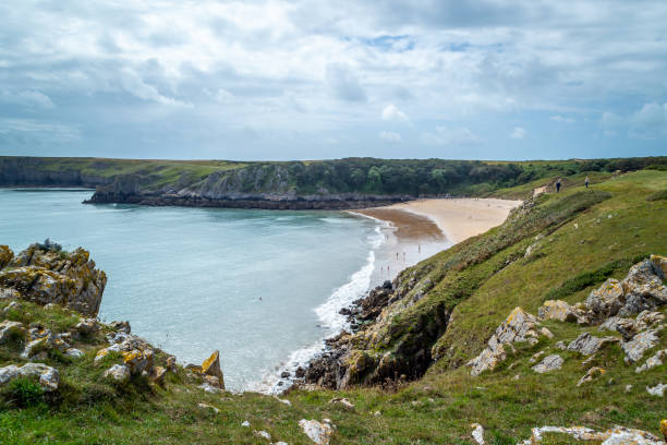 istock Beautiful and rocky coast in Wales. 1300173067