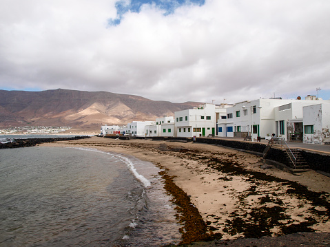 Lanzarote, Spain - May 31, 2017: Famara village in the north part of the island