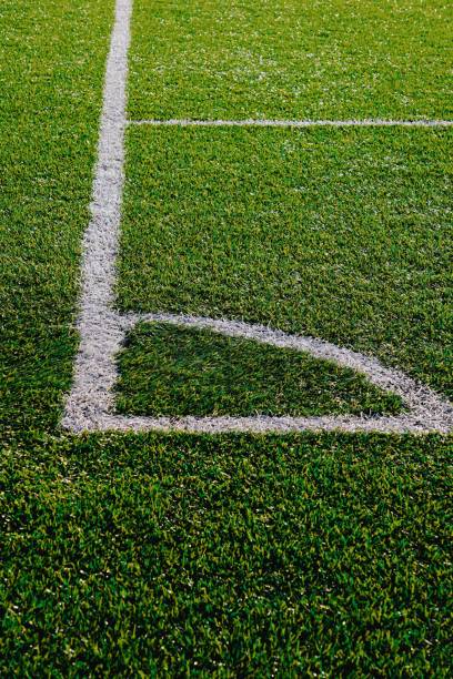 istock empty soccer field with green grass 1300173874