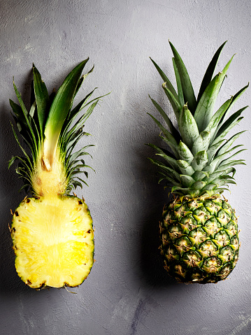 Pineapple, White Background, Cut Out, Fruit, White Color,slices