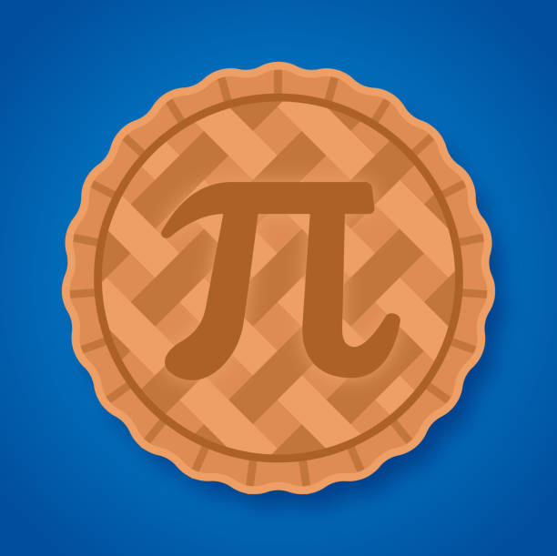 Pi Day March 14 Pie Celebration Pi Day March 14 celebration pie design. Tart stock illustrations