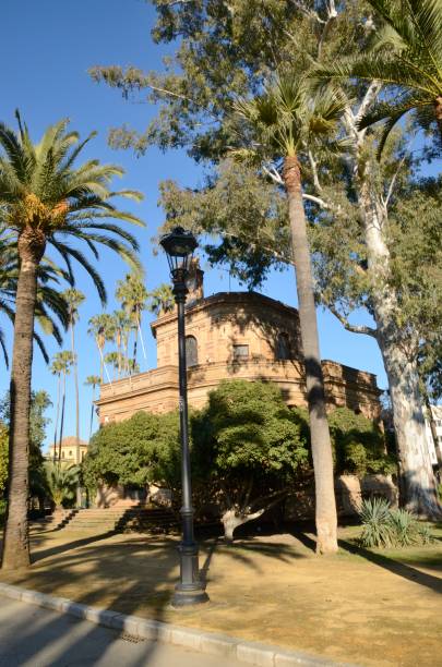 istock Pavilion surrounding by trees in park 1300174799
