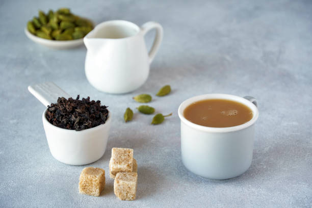 istock Traditional middle eastern , indian drink masala or karak chai. Closeup 1300177803