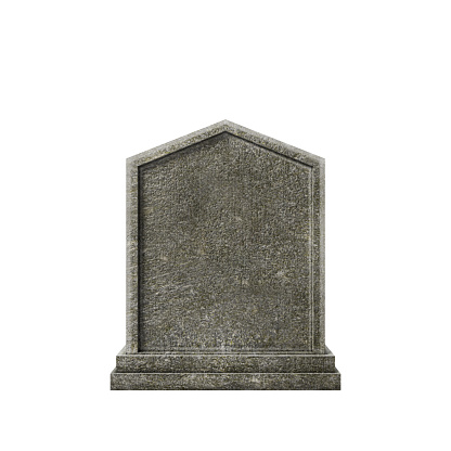 old grave isolated on white background 3d illustration