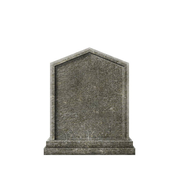 old grave isolated on white old grave isolated on white background 3d illustration tombstone stock pictures, royalty-free photos & images