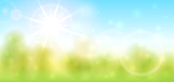 ilustrações, clipart, desenhos animados e ícones de fundo da natureza ensolarada - dia-mundial-da-terra