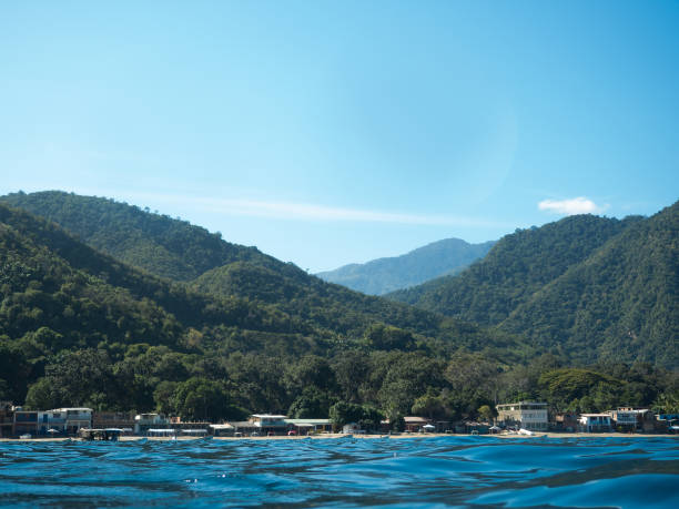 View of Chichiriviche de la Costa beach seen from the sea
