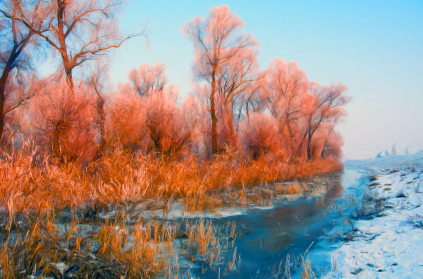 istock Oil landscape painting 1300193438