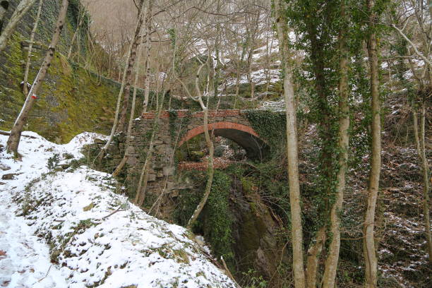 istock Abandoned railway station in winter time 1300194234