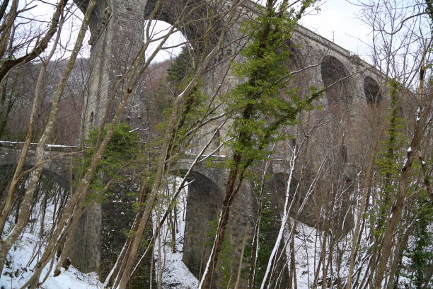 istock Abandoned railway station in winter time 1300194290
