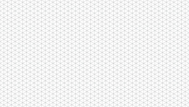 сетчатый график бумажного листа изометрический. белый фон. шаблон текстуры. иллюстрация вектора - изометрическая проекция stock illustrations