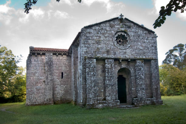 istock San Miguel de Breamo ancient romanesque church . 1300196717