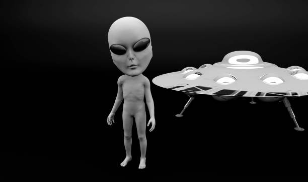 istock Alien and Ufo in The Dark 1300198967