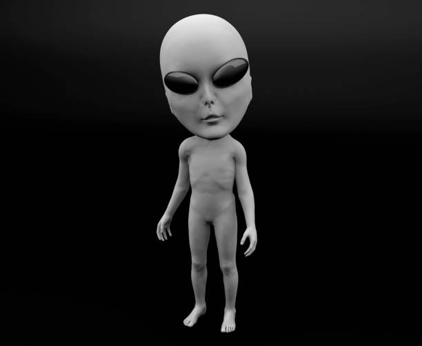 istock Gray Alien in The Dark 1300199007