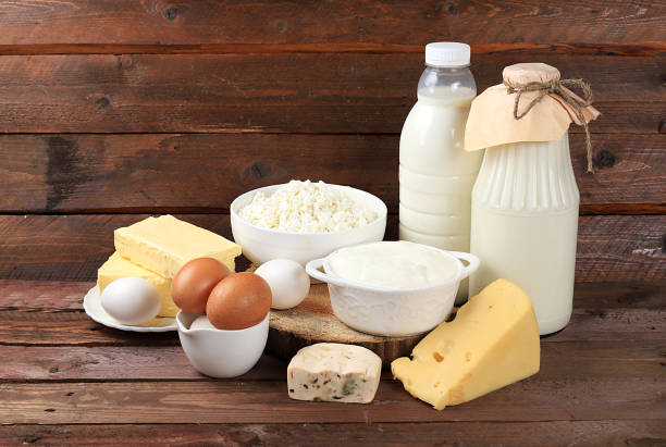 istock Assorted fresh dairy products, healthy breakfast with ingredients, natural nutrition concept, maintaining healthy intestinal microflora, diet nutrition, rustic table, 1300200432