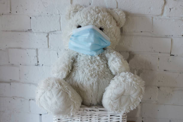 istock White Teddy Bear with Medical Mask3 1300203274