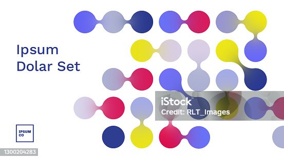 istock Presentation title slide design layout with abstract geometric link graphics 1300204283