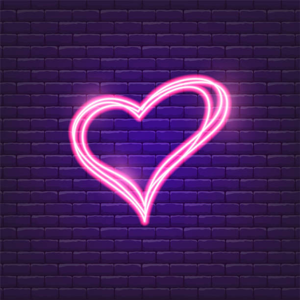istock Heart neon icon. Valentine's day concept. Symbol  love. Vector illustration for design. 1300207005