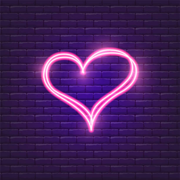 istock Heart neon icon. Valentine's day concept. Symbol  love. Vector illustration for design. 1300207010