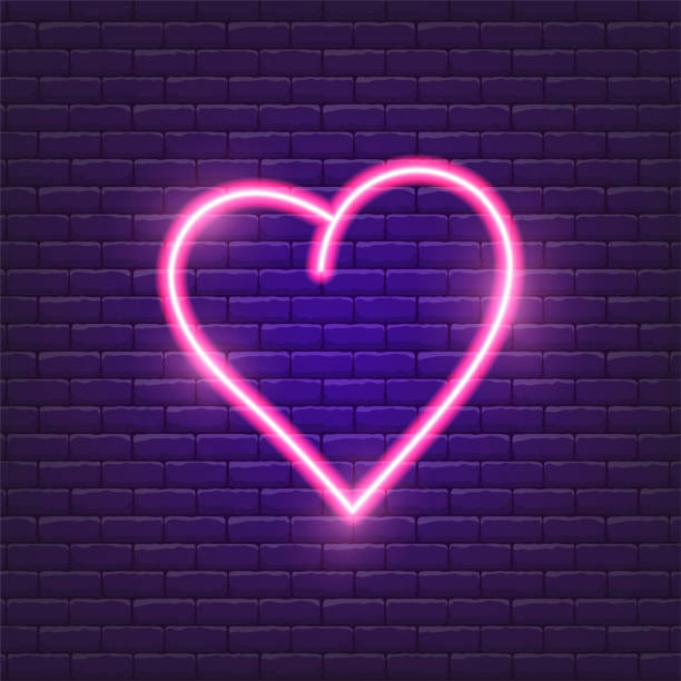 istock Heart neon icon. Valentine's day concept. Symbol  love. Vector illustration for design. 1300207038