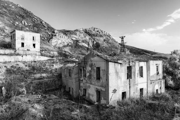 istock Abandoned sulphur mining complex Trabia Tallarita in Riesi, Sicily, Italy 1300208496